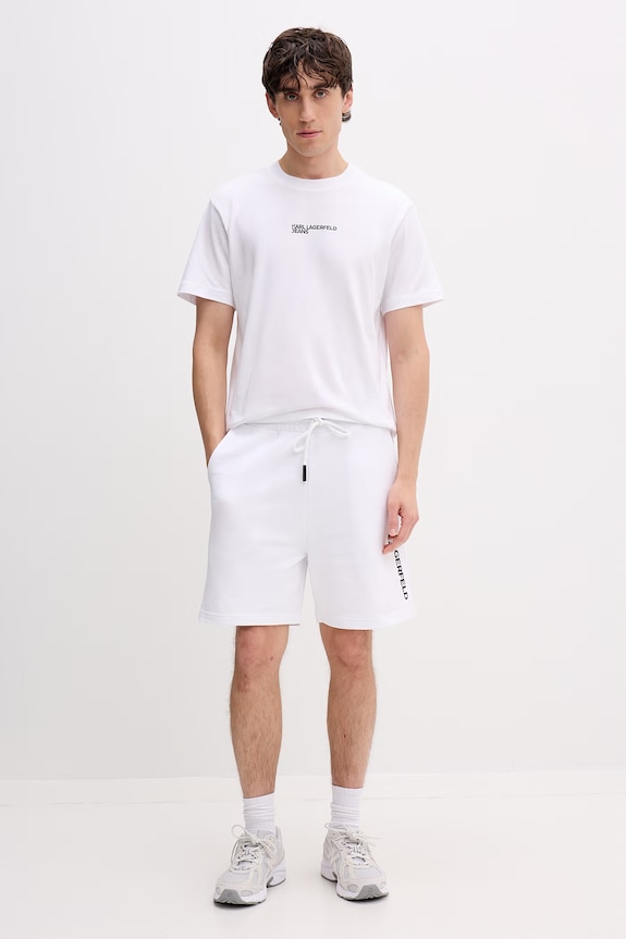 Karl Lagerfeld Jeans t-shirt męski bawełniany B2M17090 biały SS26