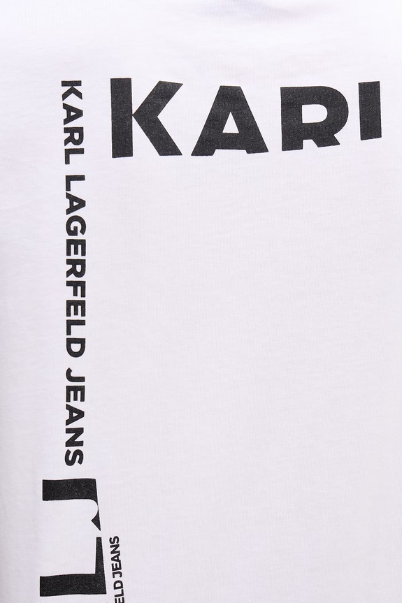 Karl Lagerfeld Jeans t-shirt męski bawełniany B2M17090 biały