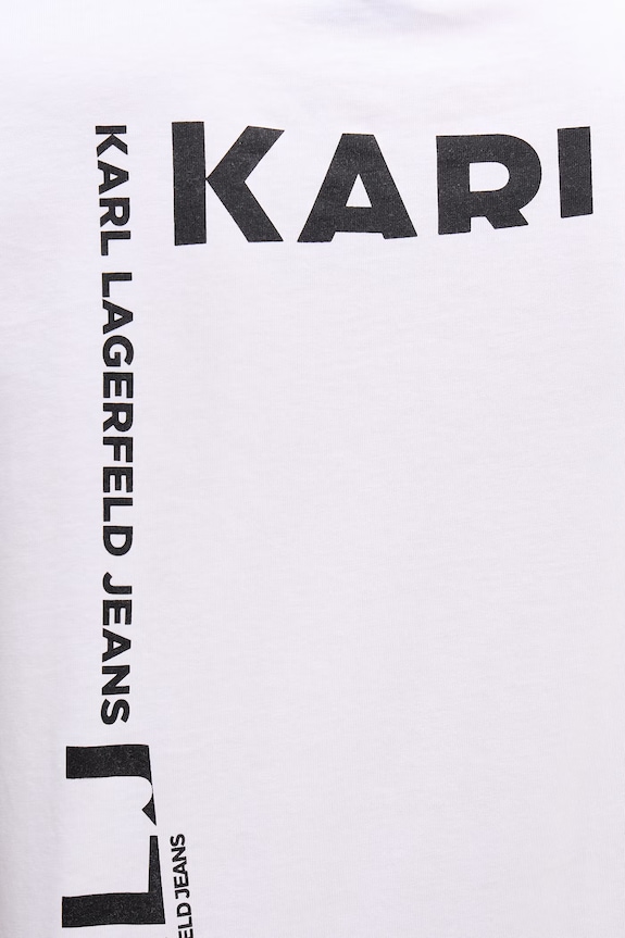 Karl Lagerfeld Jeans t-shirt męski bawełniany B2M17090 biały
