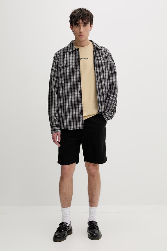 Karl Lagerfeld Jeans t-shirt męski bawełniany B2M17090 beżowy SS26