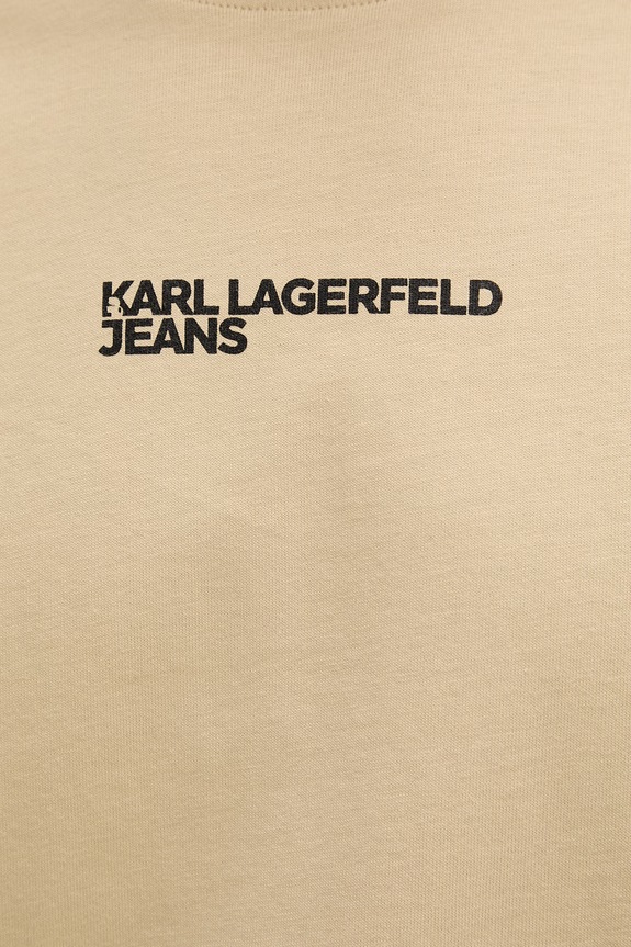 Karl Lagerfeld Jeans t-shirt męski bawełniany B2M17090 beżowy