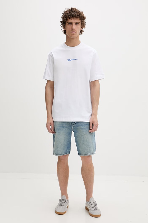 Karl Lagerfeld Jeans tricou bărbătesc din bumbac B2M17072 alb SS26
