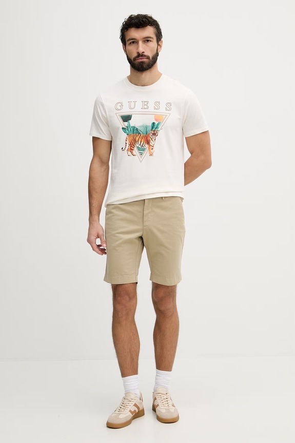 Guess pánsky bavlnený M6GI33.K3310 béžová SS26