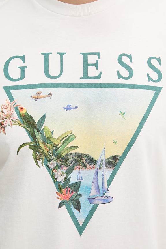 Guess tričko pánske bavlnené M6GI49.K3584 béžová