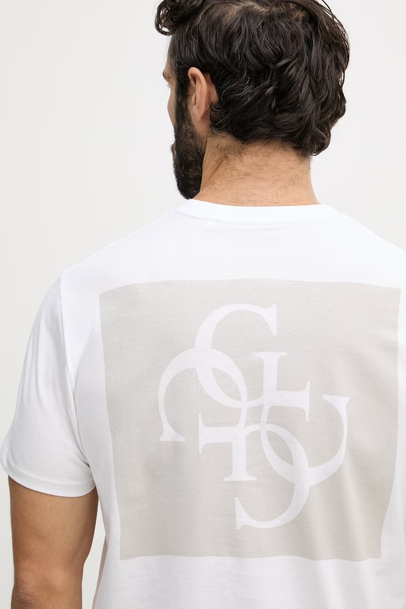 Guess férfi pamut t-shirt M6GI27.K3249 fehér