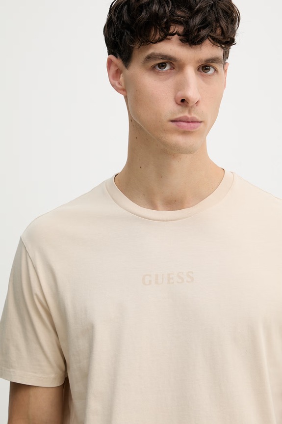 Guess póló férfi pamut bézs M6GI27.K3249