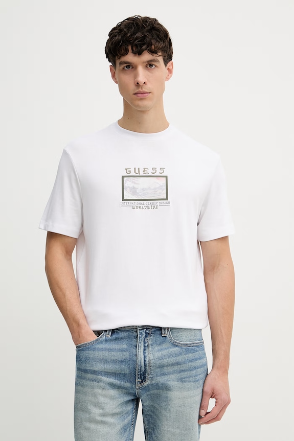 Guess Tričko pánske biela M6GI14.K2996
