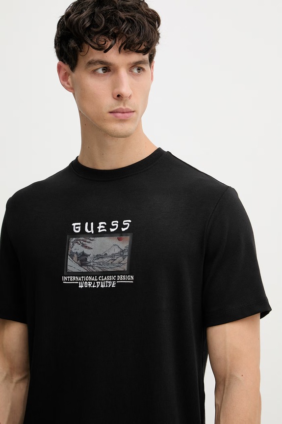 Guess pánské tričko černá M6GI14.K2996