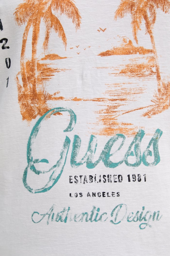 Guess tričko pánske bavlnené M6GI20.K3052 biela
