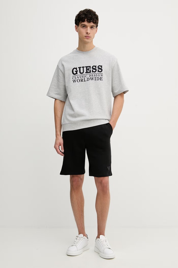 Guess tričko pánske s bavlnou M6GQ25.K3487 sivá SS26