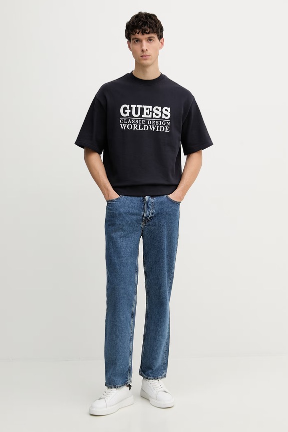 Guess tričko pánske s bavlnou M6GQ25.K3487 tmavomodrá SS26
