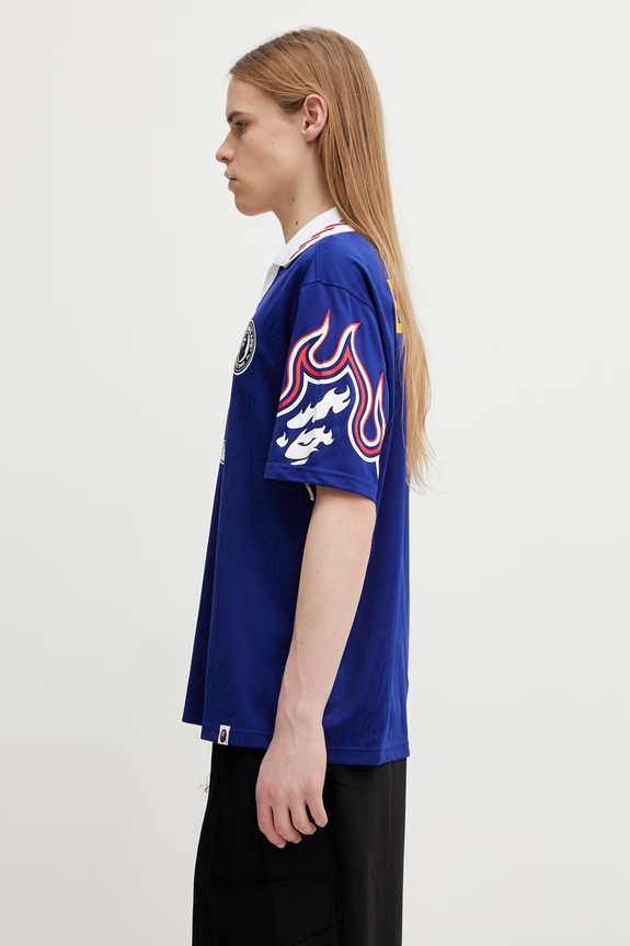 adidas Originals x BAPE polo shirt KF4914 blue SS26