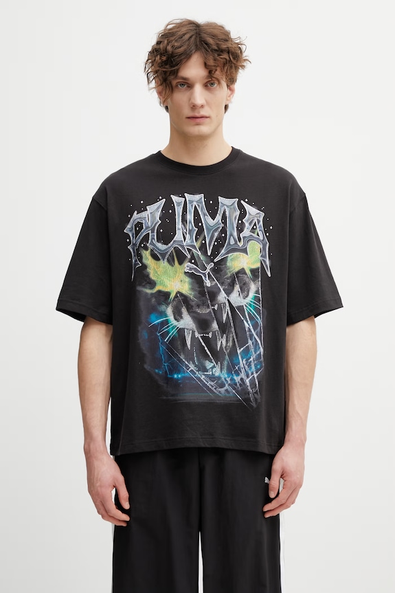 Puma Vintage Cat Футболка из хлопка для мужчин чёрный 635665