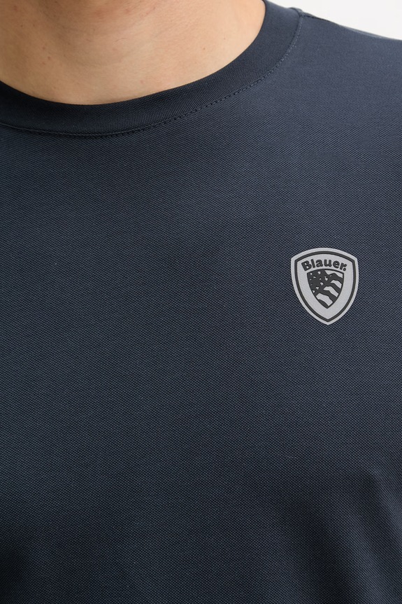 Blauer tricou basic pentru bărbați, cu bumbac JAN BLUH02065 bleumarin