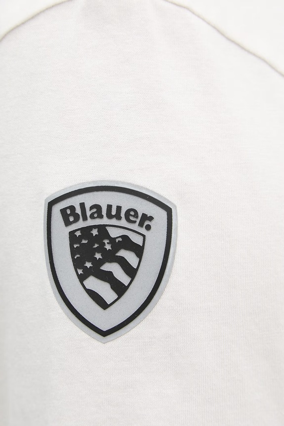 Blauer t-shirt męski bawełniany HANSON BLUH02068 beżowy