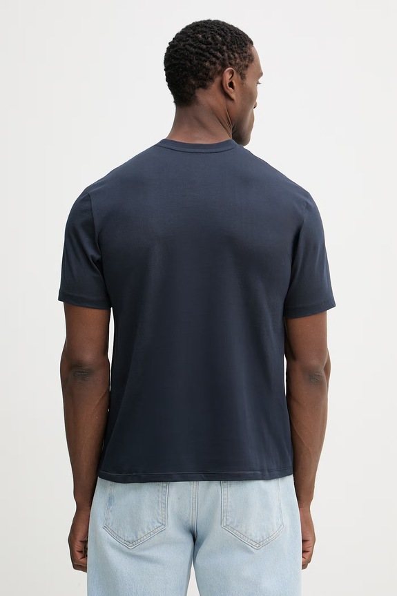 Odzież Blauer t-shirt bawełniany FAXON BLUH02284 granatowy