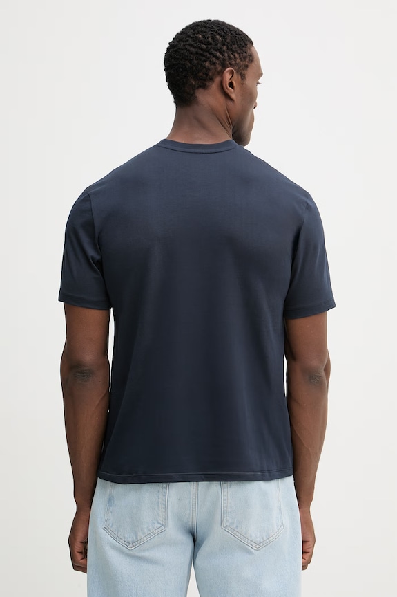 Odzież Blauer t-shirt bawełniany FAXON BLUH02284 granatowy