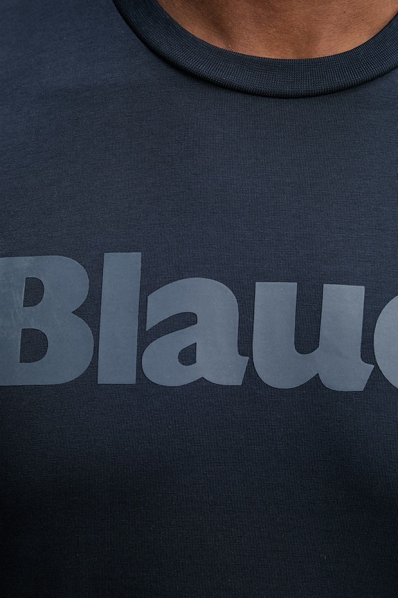 Хлопковая футболка Blauer BOURN тёмно-синий BLUH02287