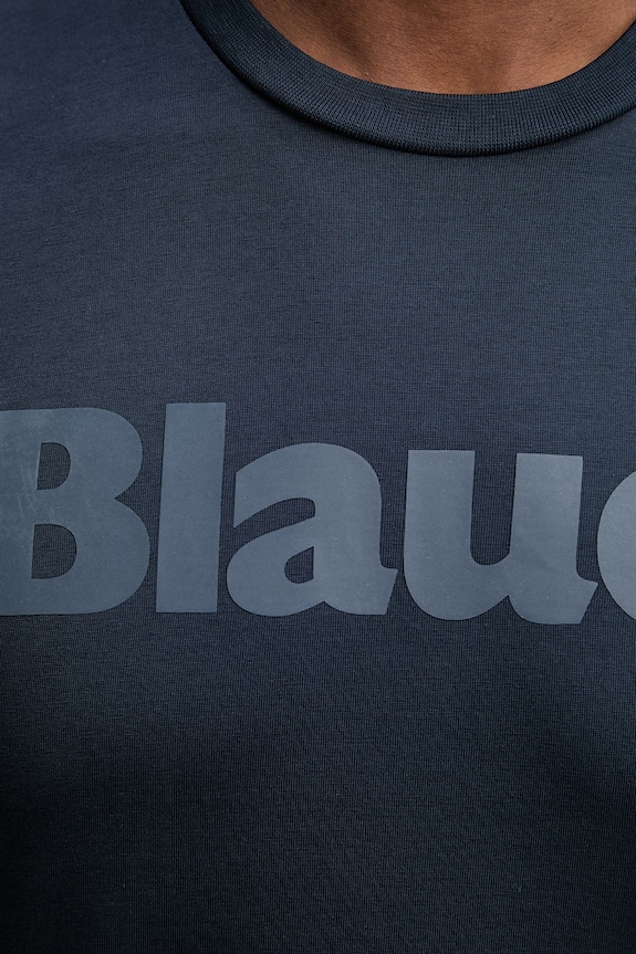 Хлопковая футболка Blauer BOURN тёмно-синий BLUH02287
