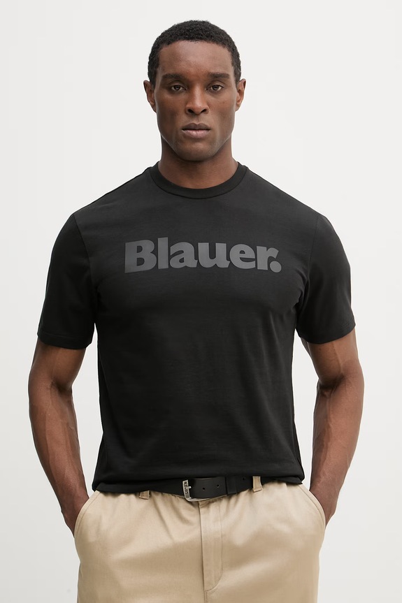 Хлопковая футболка Blauer BOURN хлопок чёрный BLUH02287