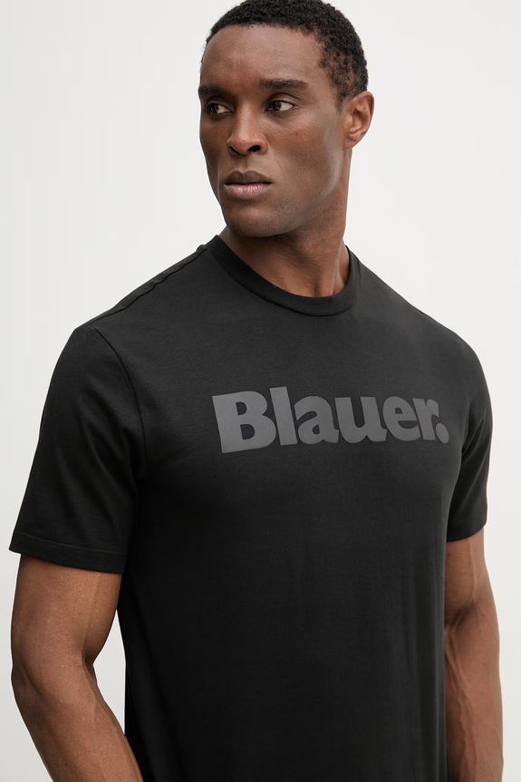 Хлопковая футболка Blauer BOURN чёрный BLUH02287