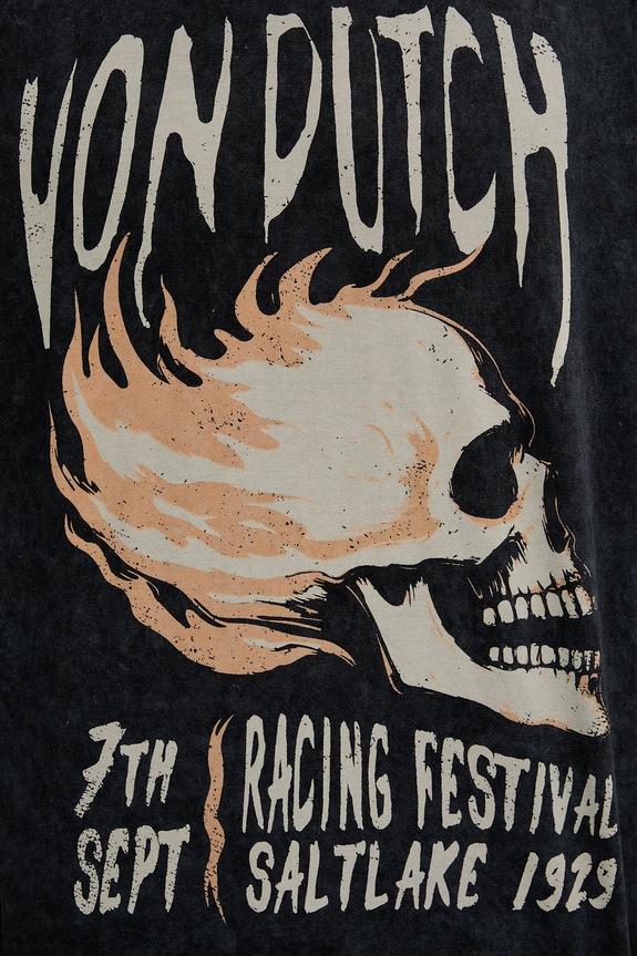Von Dutch t-shirt męski wełniany VD.1.H.TR.POST szary