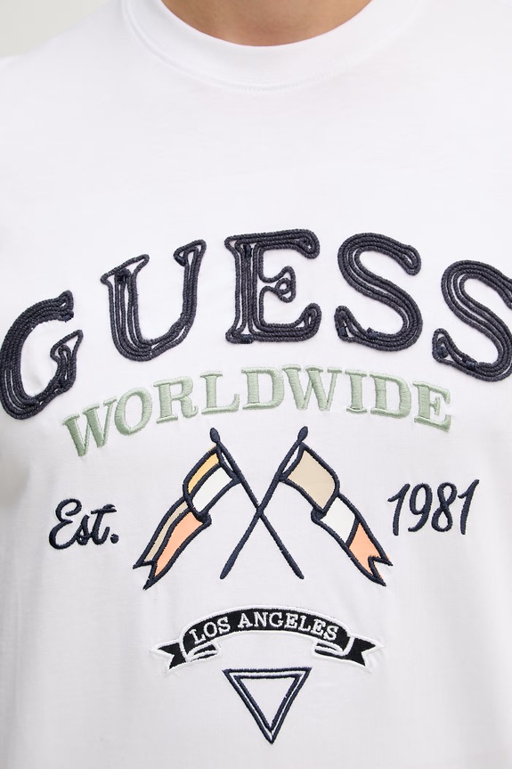 Guess férfi pamut póló M6GI06.K2917 fehér