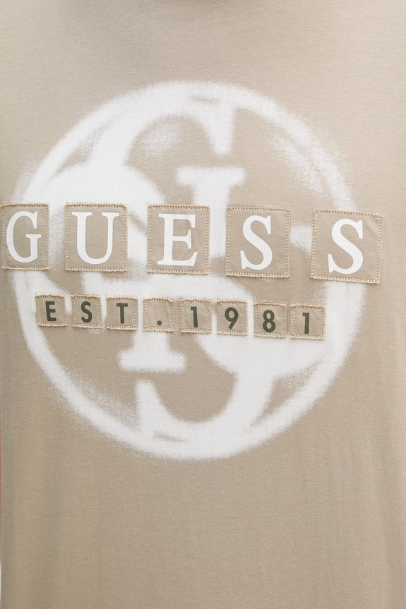 Guess t-shirt da uomo in cotone M6GI09.K2989 beige