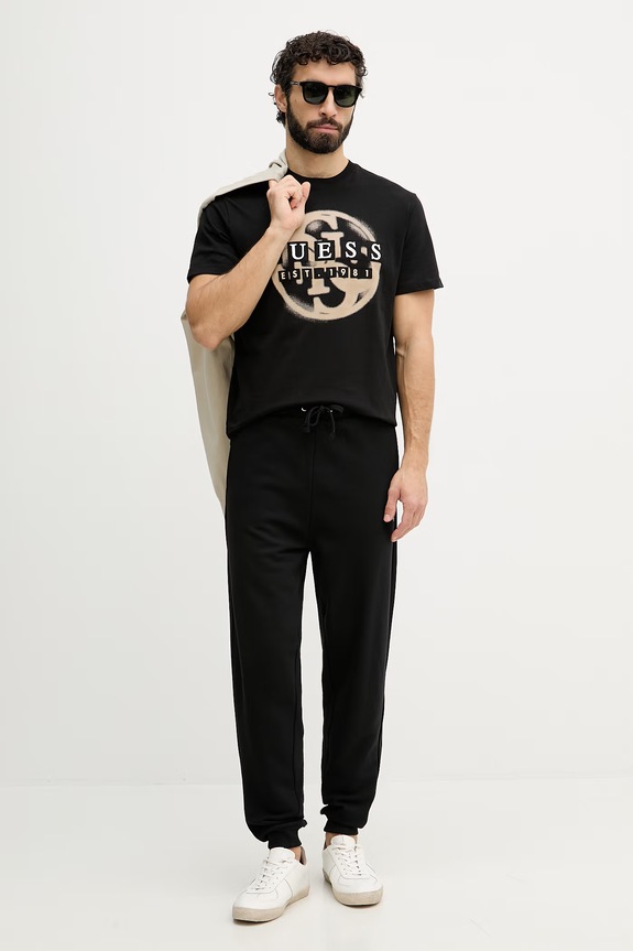 Guess férfi pamut póló M6GI09.K2989 fekete SS26