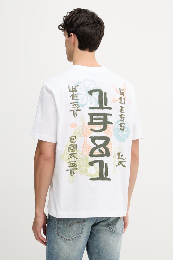 Guess tričko pánske bavlnené biela M6GI13.K2995
