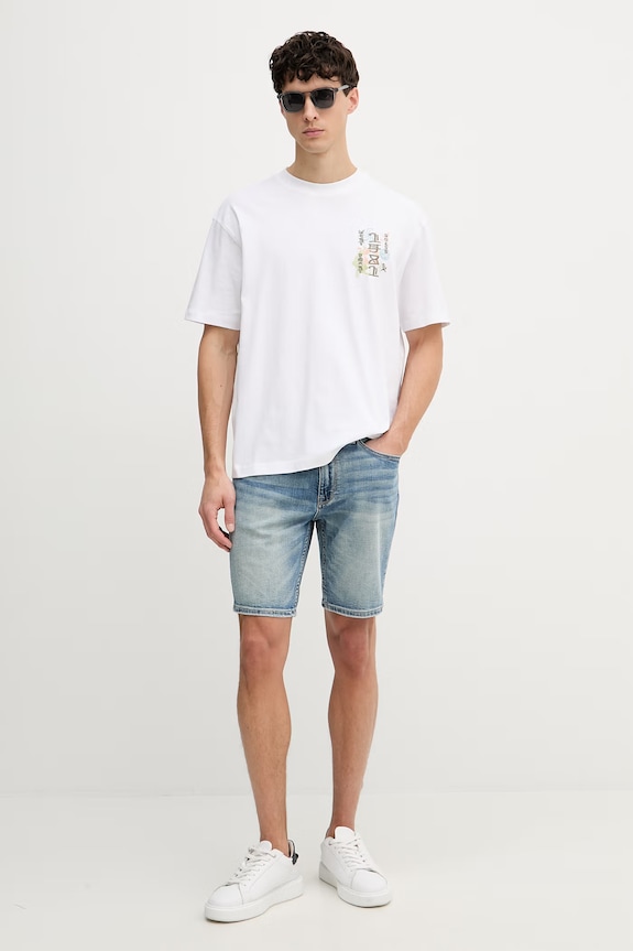 Guess tričko pánske bavlnené M6GI13.K2995 biela SS26