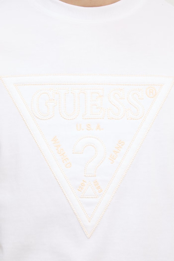 Guess tričko pánske bavlnené M6GI15.K3008 biela