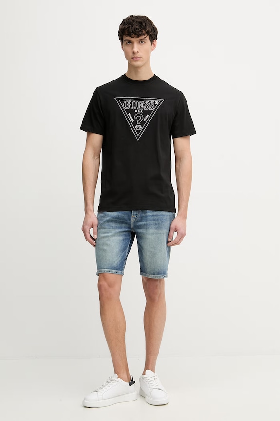 Guess tričko pánske bavlnené M6GI15.K3008 čierna SS26