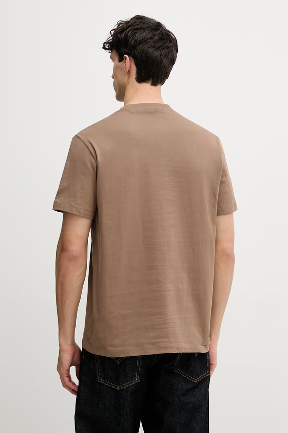 Odzież Guess t-shirt męski bawełniany M6GI17.K3038 brązowy