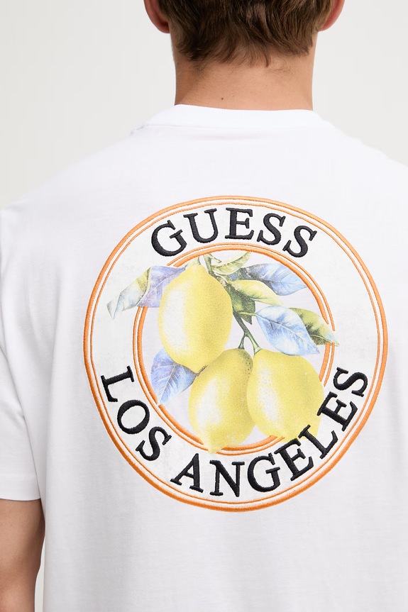Guess férfi pamut póló M6GI19.K3051 fehér