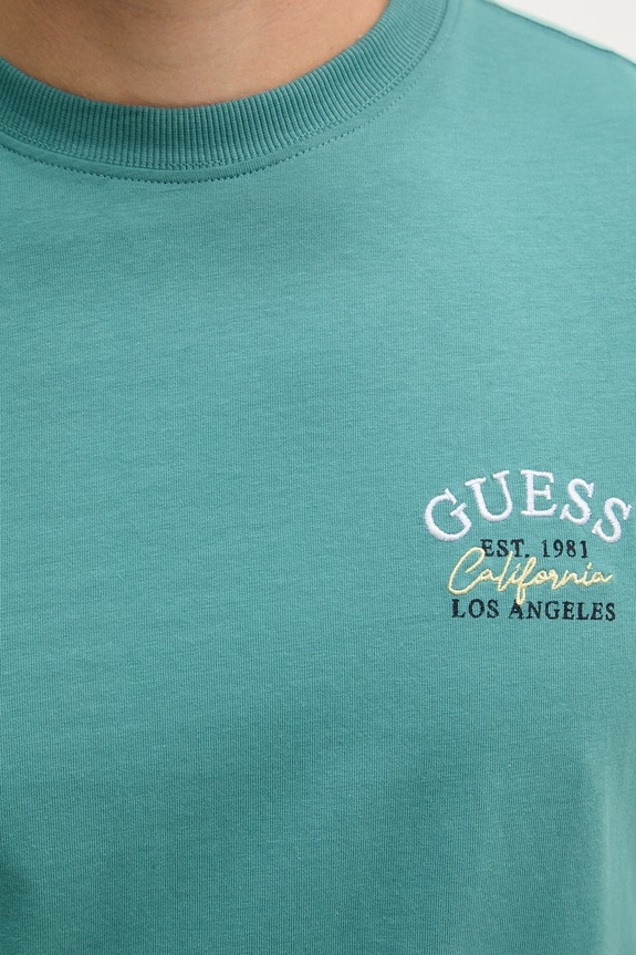 Guess T-shirt férfi pamut M6GI19.K3051 türkiz