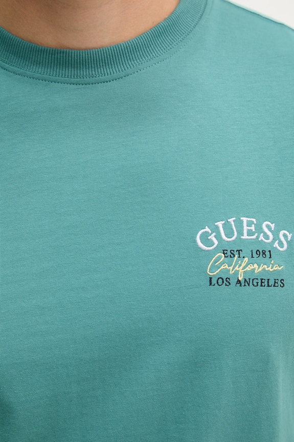 Guess T-shirt férfi pamut M6GI19.K3051 türkiz
