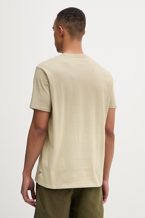 Odzież Guess T-shirt męski bawełniany PIMA M6GI29.K3258 zielony