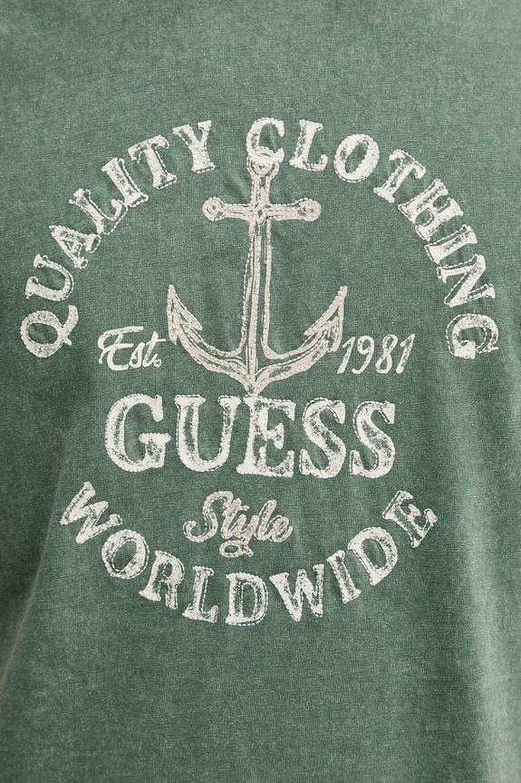 Guess tričko pánske bavlnené M6GI43.K3471 zelená