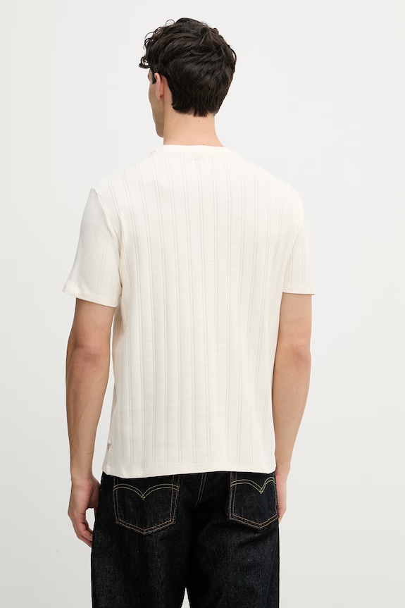 Odzież Guess t-shirt męski bawełniany M6GP29.K3188 beżowy