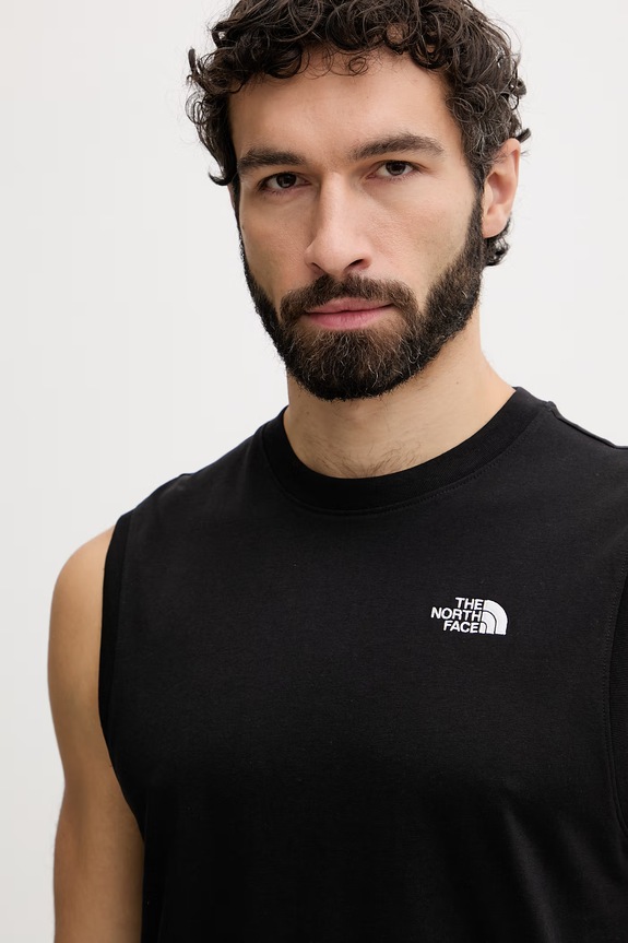 The North Face maiou pentru bărbați, cu amestec de bumbac Essential Simple Dome negru NF0A8FD4JK31
