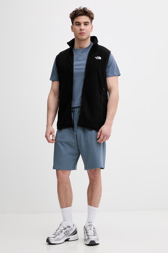 The North Face t-shirt męski z bawełną Evolution NF0A8G9C0U31 niebieski SS26