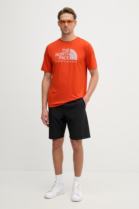 The North Face T-shirt męski LOGO GRAPHIC NF0A8BEJG6L1 pomarańczowy SS26