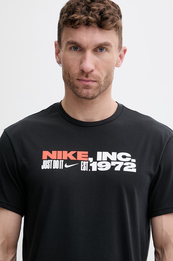 Ρούχα Nike t-shirt κολύμβησης ανδρικό NESSG522 μαύρο