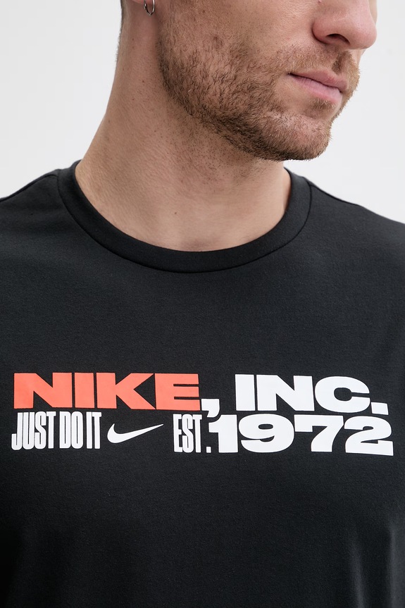 Nike t-shirt κολύμβησης ανδρικό μαύρο NESSG522