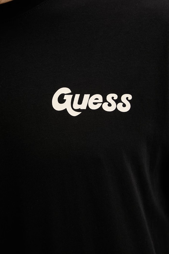 Guess t-shirt męski bawełniany F6GI05.K8HM4 czarny