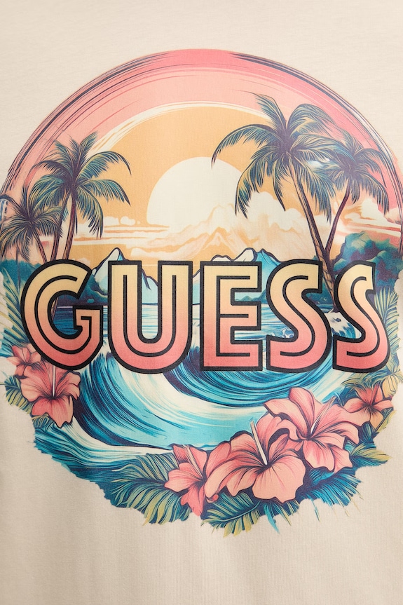 Guess tricou pentru bărbați, din bumbac bej F6GI08.K8FQ4