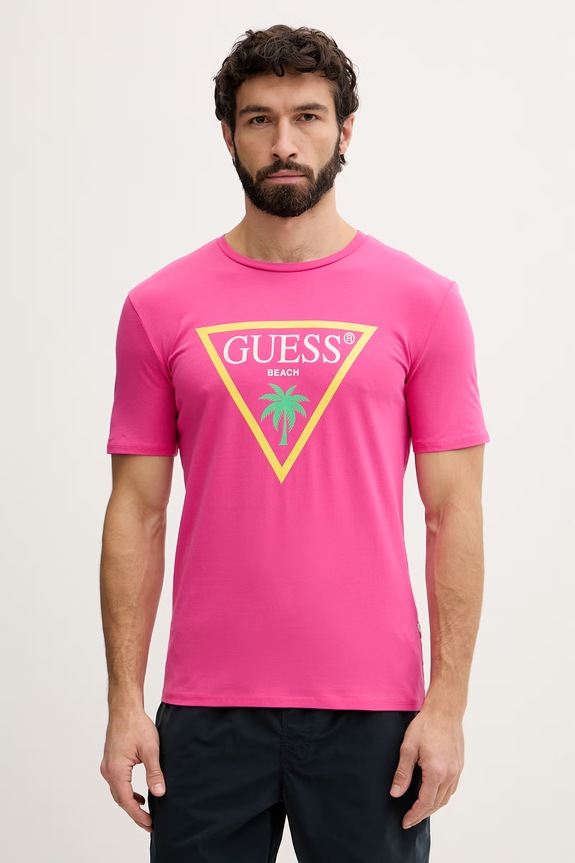 Guess Tricou Bărbătesc roz F6GI09.J1314
