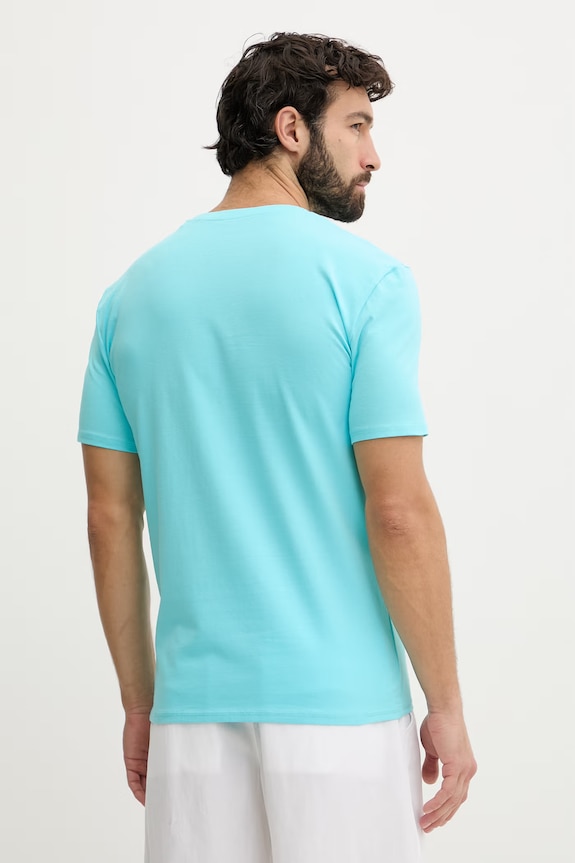 Oblečenie Guess tričko pánske F6GI09.J1314 tyrkysová