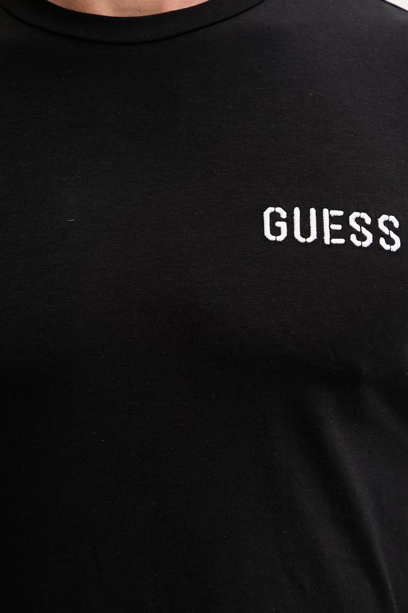 Guess tričko pánske bavlnené s elastanom ANDREW U6GM03.K6YW1 čierna